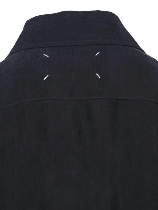  마르지엘라 미디 원피스 메종  쿠프로 미디 길이 셔츠 드레스 블랙 - MAISON MARGIELA