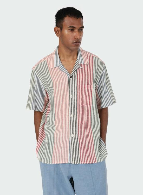  Kardo 탑 카르도 로넨 핸드우븐 스트라이프 멀티 셔츠 - OTHER BRANDS