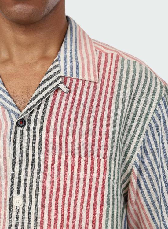  Kardo 탑 카르도 로넨 핸드우븐 스트라이프 멀티 셔츠 - OTHER BRANDS