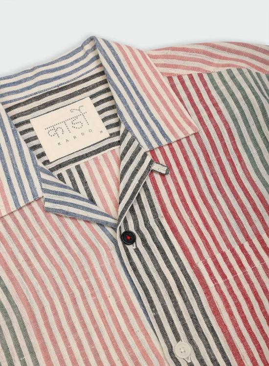  Kardo 탑 카르도 로넨 핸드우븐 스트라이프 멀티 셔츠 - OTHER BRANDS