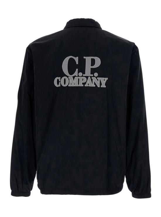  씨피 컴퍼니 코트 C.P. 컴퍼니 크롬 R 지퍼 렌즈 오버셔츠 블랙 - C.P. COMPANY