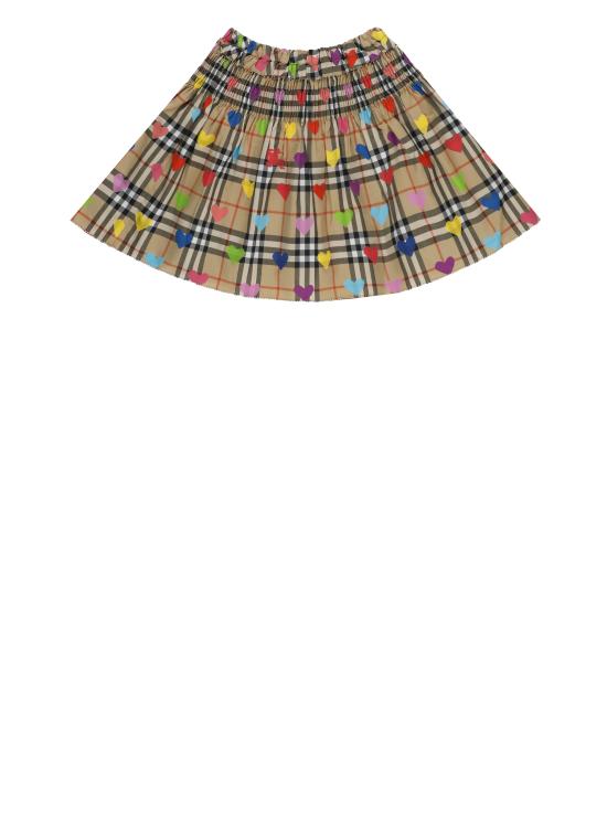 26SS [키즈] 버버리 스커트 8117909 KG3 AMA CHK HEARTA8972 Beige - BURBERRY