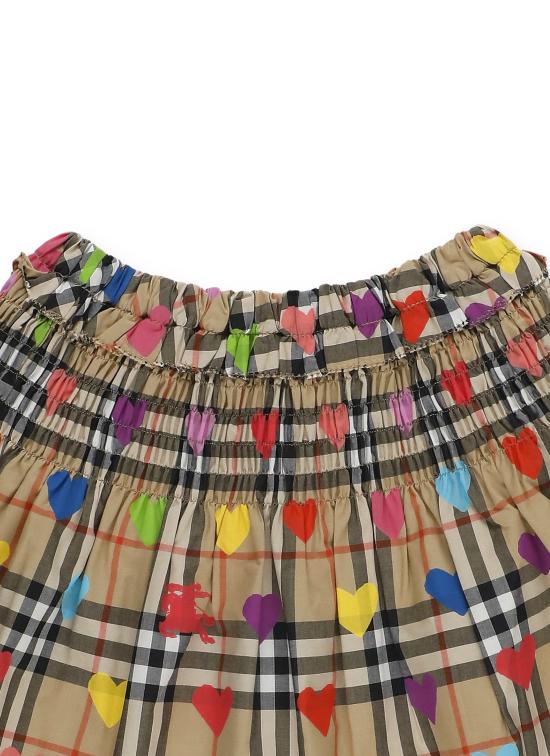 26SS [키즈] 버버리 스커트 8117909 KG3 AMA CHK HEARTA8972 Beige - BURBERRY