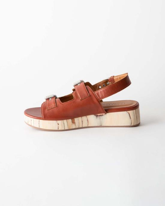  포트리스 샌들 레자 플랫폼  시더 나파 가죽 - FORTRESS