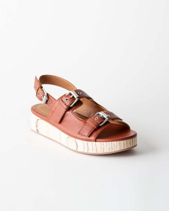  포트리스 샌들 레자 플랫폼  시더 나파 가죽 - FORTRESS