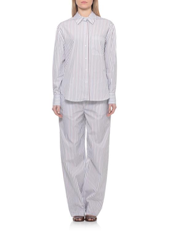 26SS 루루 드 세종 셔츠 MAUD DARK RED LIGHT BLUE White - LOULOU DE SAISON