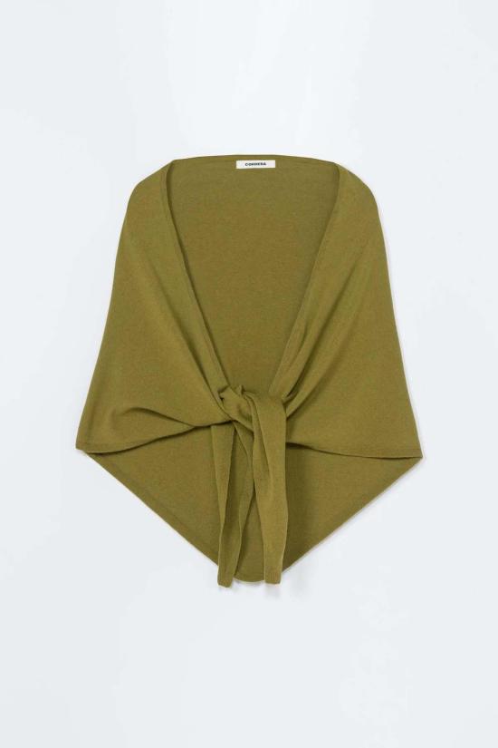  코데라 머플러/스카프 코르데라 메리노 울 반다나 우드바인 그린 - CORDERA