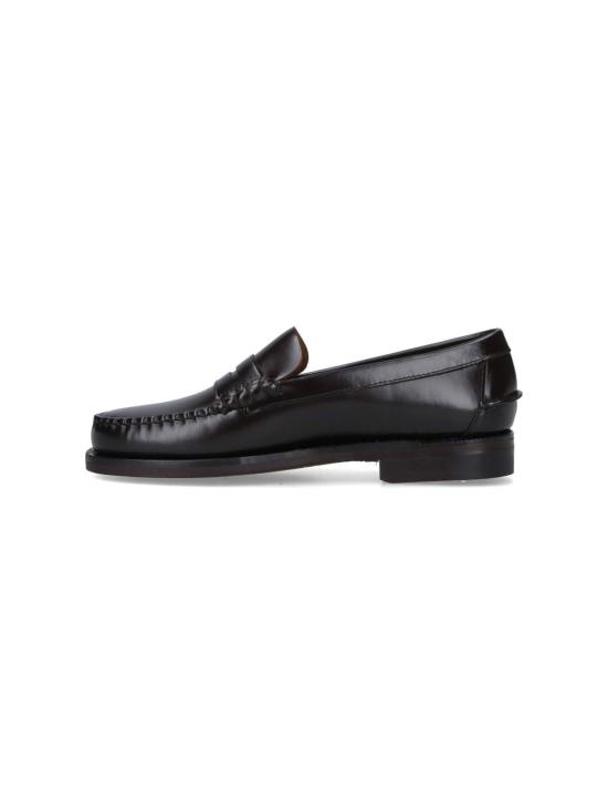  세바고 로퍼 스퀘어 토 페니  플랫 브라운 - SEBAGO