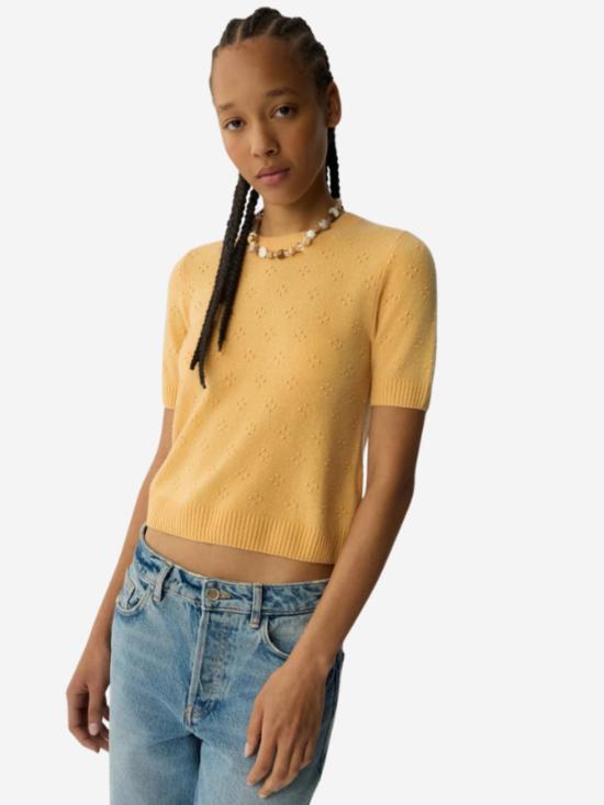  게스트 인 레지던스 반팔 티셔츠 나침반 스웨터 티셔츠 소르베 - GUEST IN RESIDENCE