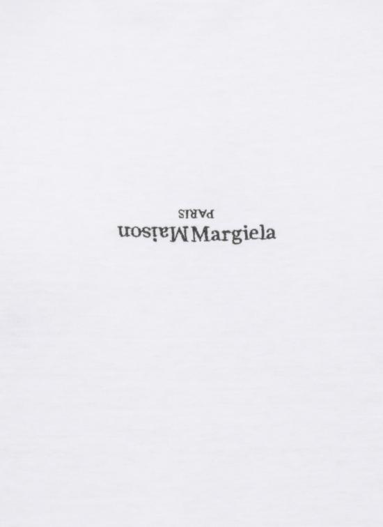 26SS 마르지엘라 디스토티드 로고 티셔츠 S30GC0701 S22816994 White - MAISON MARGIELA