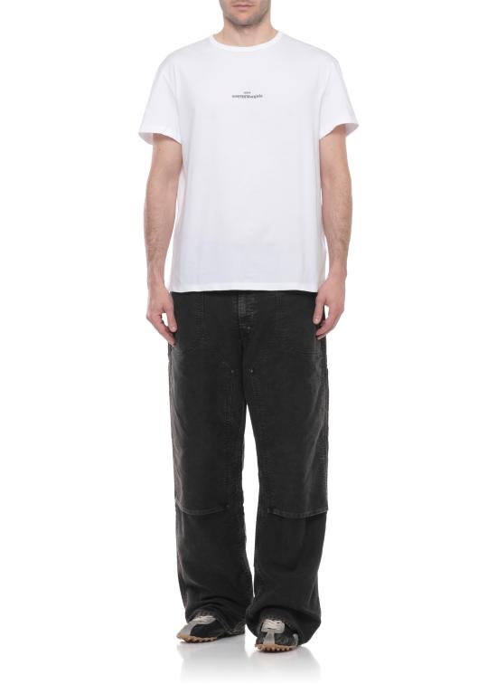 26SS 마르지엘라 디스토티드 로고 티셔츠 S30GC0701 S22816994 White - MAISON MARGIELA