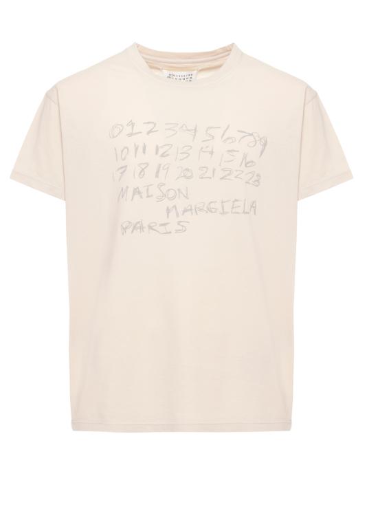 26SS 마르지엘라 뉴메리컬 코튼 티셔츠 S51GC0544 S24575119 Beige