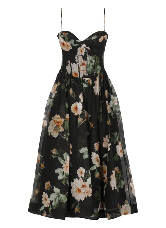 26SS 짐머만 미디 원피스 8178DS261 BKRO Black