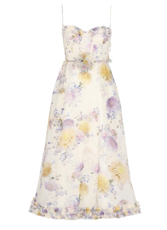 26SS 짐머만 미디 원피스 7568DS261 CRDA Ivory