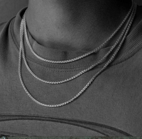  수 더 보이 네크리스 스파이크 체인 목걸이 실버 - SUE THE BOY