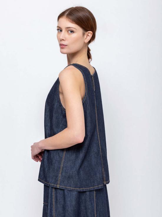  수잔 보머 민소매 티셔츠 수잔느 보머 데님 탱크탑