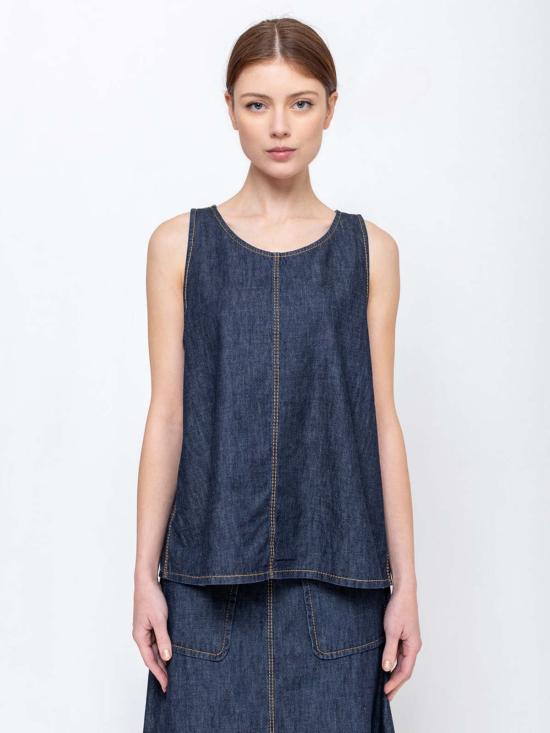  수잔 보머 민소매 티셔츠 수잔느 보머 데님 탱크탑 - SUSANNE BOMMER