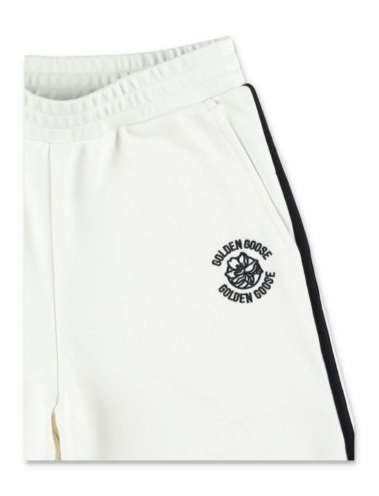  [키즈] 골든구스 쇼츠/버뮤다 골든 구스 키즈 콘트라스트 트림 반바지 헤리티지 화이트/블랙 - GOLDEN GOOSE