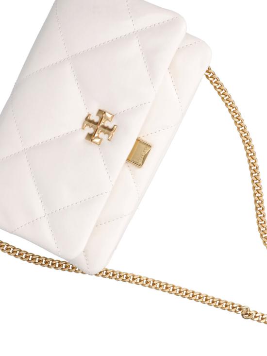 26SS 토리버치 키라 다이아몬드 퀼트 체인 월렛 158624 101 White - TORY BURCH
