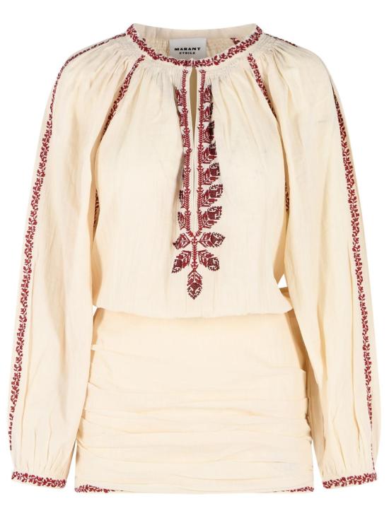 26SS 이자벨마랑에뚜왈 숏 원피스 RO1051FA D1J16EBERD Ivory