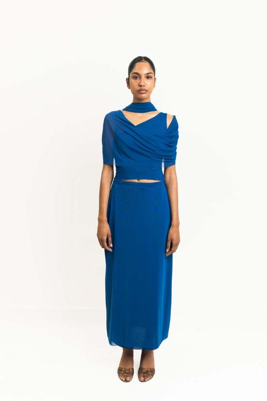  Hanan Sharifa 롱 스커트 Merzouga  블루 - OTHER BRANDS