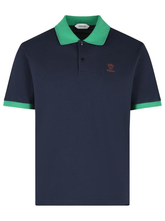 26SS 베르사체 폴로 티셔츠 1024031 1A176812U3I0 Navy