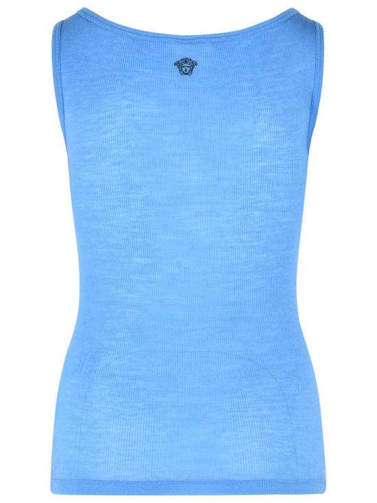 26SS 베르사체 탑 1023698 1A175481V440 Light Blue - VERSACE