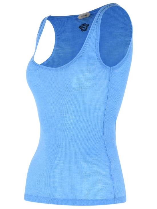 26SS 베르사체 탑 1023698 1A175481V440 Light Blue - VERSACE