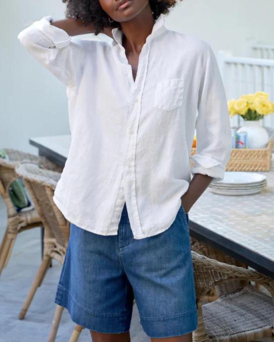  프랭크 앤 에일린 탑 프랭크 앤 아일린 아일린 릴렉스 버튼업 셔츠 화이트 - FRANK & EILEEN