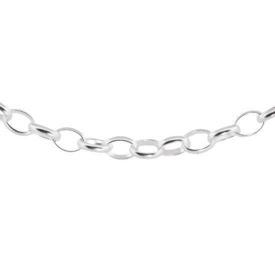  수 더 보이 네크리스 롤로 타원형 체인 목걸이 실버