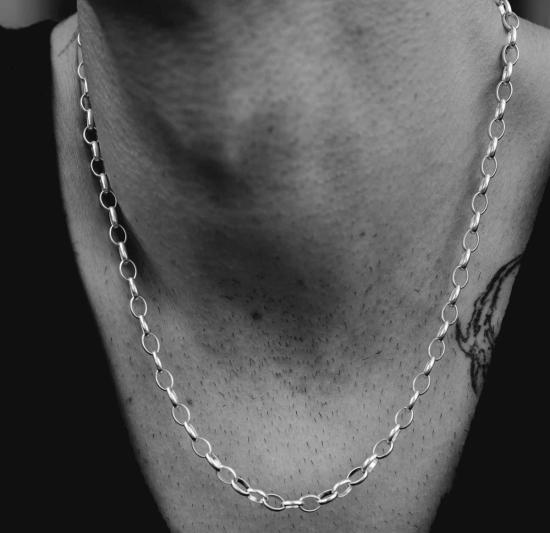  수 더 보이 네크리스 롤로 타원형 체인 목걸이 실버 - SUE THE BOY