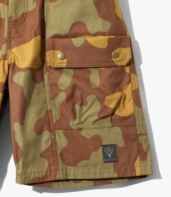  사우스투웨스트에잇 숏팬츠 사우스2 웨스트8 벨티드 하버 리버스드 새틴 반바지 카모 - SOUTH2 WEST8