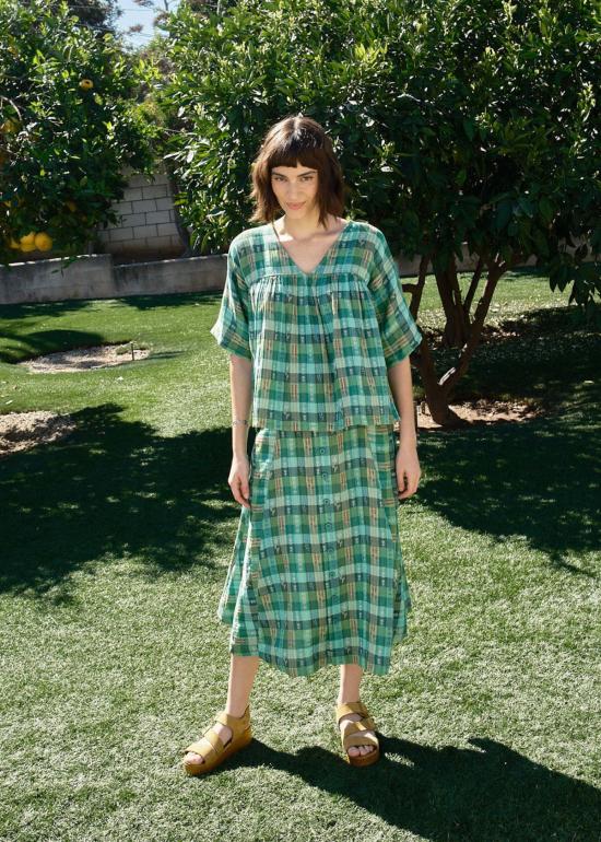  에이스 앤 지그 블라우스 에이스 & 지그 마우라 탑 가든 - ACE & JIG