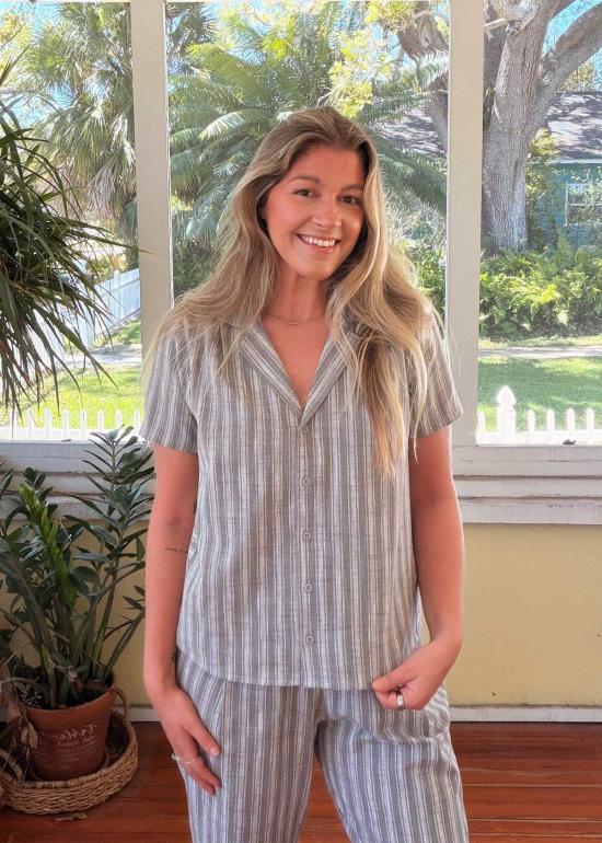  에이스 앤 지그 블라우스 에이스 & 지그 타시 탑 스크리블