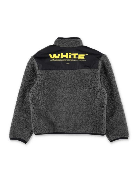  [키즈] 오프화이트 자켓 키즈 지퍼 테디 재킷 그레이 - OFF WHITE
