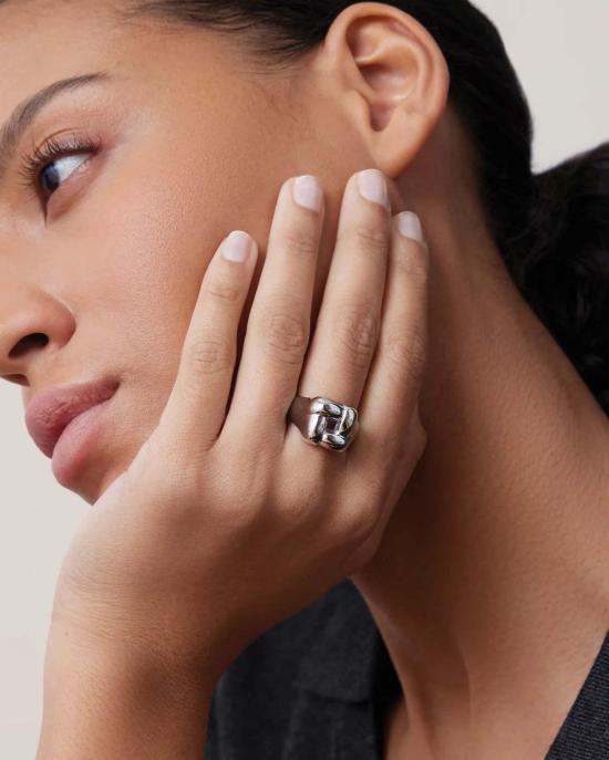  제니 버드 반지 우븐 스퀘어 링 - JENNY BIRD