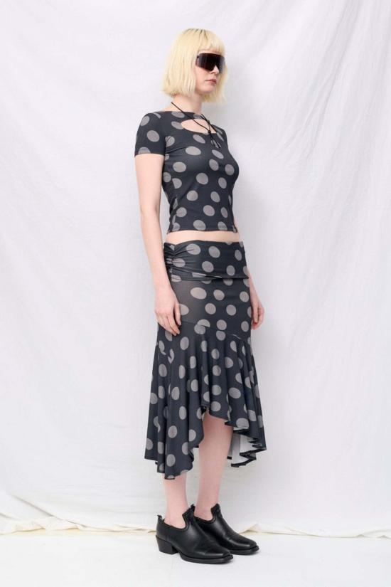  Woodrose Deli 스커트 우드로즈 델리 폴카 도트 캐리 - OTHER BRANDS