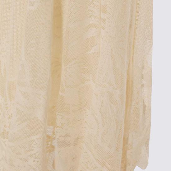  파비아나 필리피 미디 스커트 Fabiana Filippi 화이트 코튼 스커트 Burro - FABIANA FILIPPI