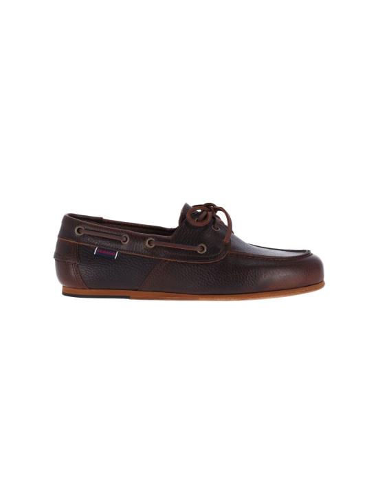  세바고 로퍼 페블드 가죽 보트 슈즈 브라운