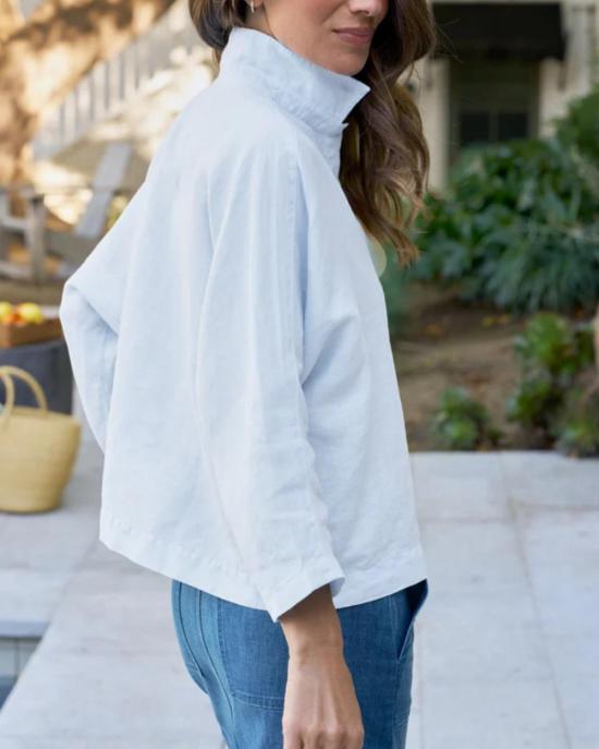  프랭크 앤 에일린 탑 프랭크 & 아일린 가비 팝오버 셔츠 프렌치 블루 - FRANK & EILEEN