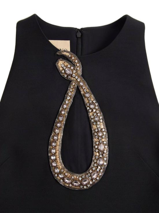 26SS 발렌티노 가라바니 미디 원피스 BVAKD51CF CRC BLACK - VALENTINO GARAVANI