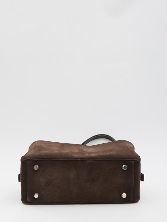 26SS 발렌시아가 캐리 볼링백 스몰 8329202AB9G2308 brown - BALENCIAGA