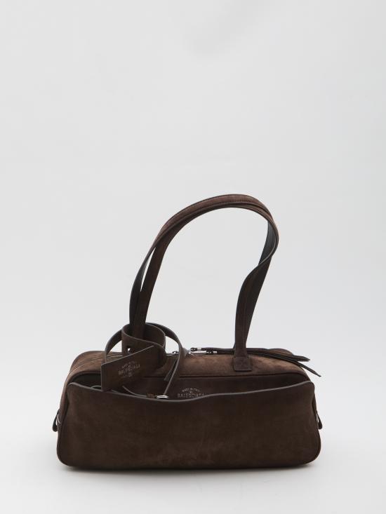 26SS 발렌시아가 캐리 볼링백 스몰 8329202AB9G2308 brown