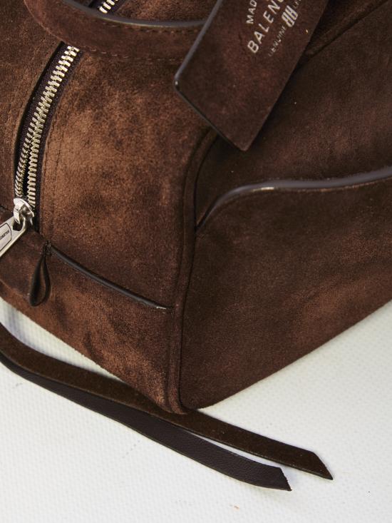 26SS 발렌시아가 캐리 볼링백 스몰 8329202AB9G2308 brown - BALENCIAGA