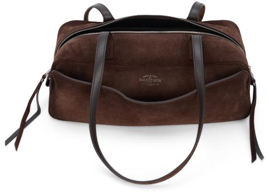 26SS 발렌시아가 캐리 볼링백 스몰 8329202AB9G2308 brown - BALENCIAGA