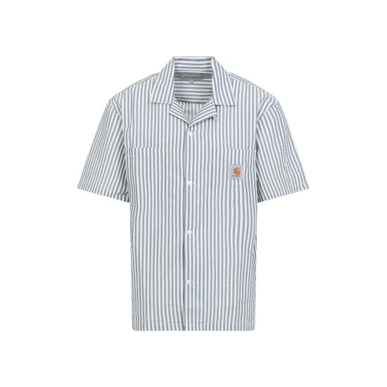 26SS 칼하트 WIP 숏슬리브 레벨 셔츠 I0362033K5XX03 LEAVEL BLUE