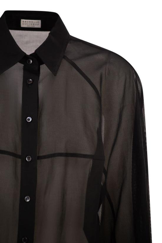 26SS 브루넬로 쿠치넬리 셔츠 MH750MO516 C099 BLACK - BRUNELLO CUCINELLI