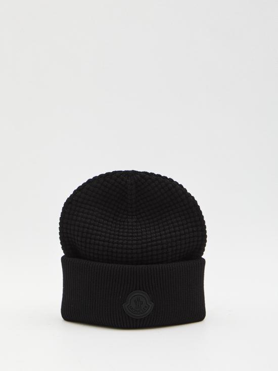 25FW 몽클레어 로고 코튼 비니 K20913B00032M1367999 black