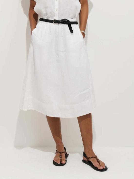  알렉스 밀 미디 스커트 매디 스커트 화이트 - ALEX MILL