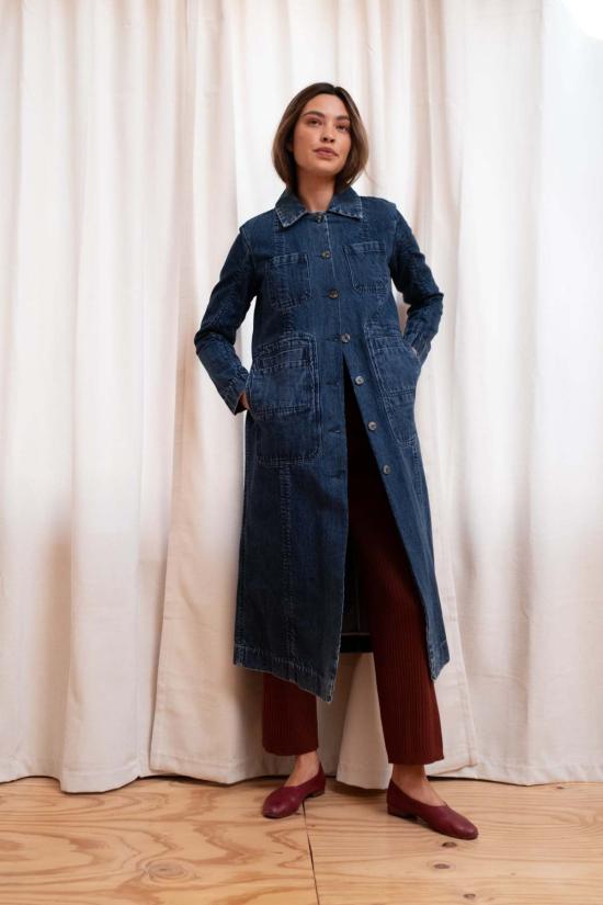  마리아 스탠리 패딩 콘래드 카 코트 데님 - MARIA STANLEY